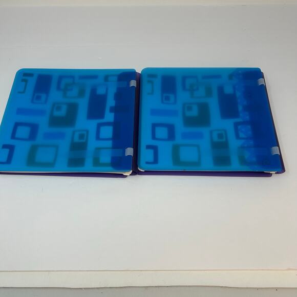 Lot 2 NEW Creative Memories Scrapbook Albums 7x7 Geometric Blue Purple 12 Pages - Picture 2 of 7